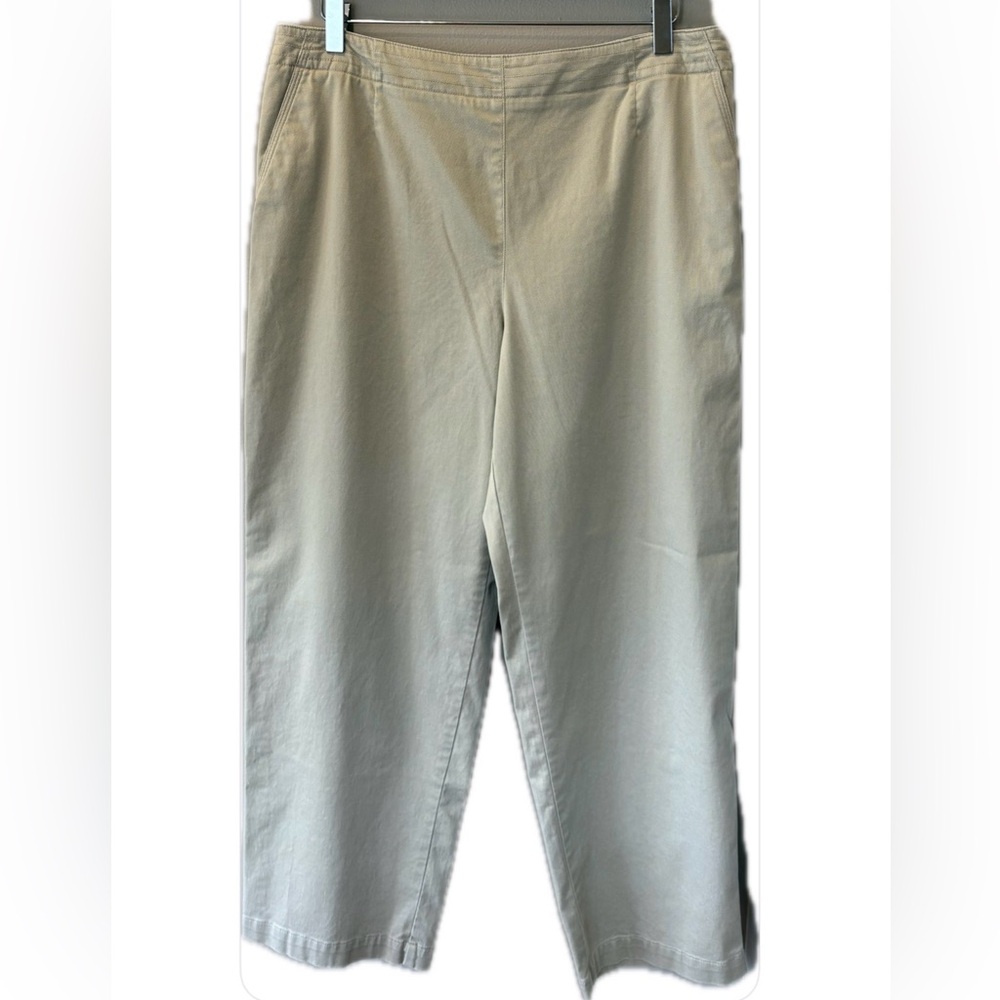 Talbots Petites Stretch Flat Front High Rise Straight Leg Pants 16